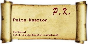 Peits Kasztor névjegykártya